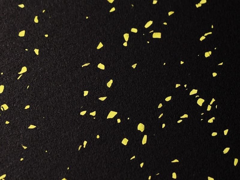 black rubber floor with white haze